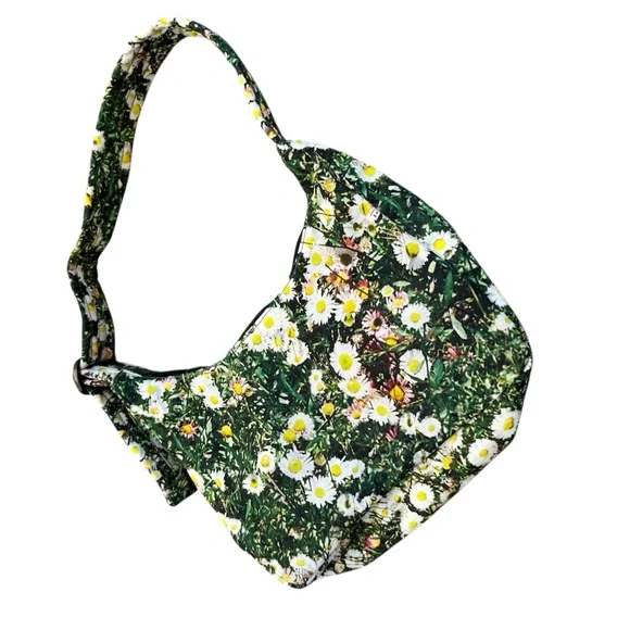 Baggu Mini Nylon Shoulder Bag in Daisy / Floral Purse Handbag - Picture 2 of 12